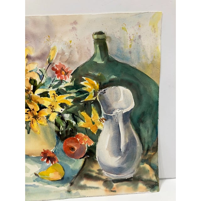 1970s Original Watercolor by Christine Pitman 661 For Sale - Image 4 of 4