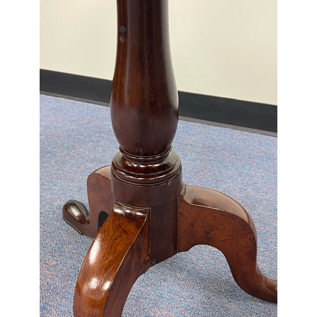 Wood Antique 18th Century Queen Anne Tilt Top Tea Table For Sale - Image 7 of 9