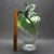 Green 1989 Lalique Tanega Green Frosted & Clear Crystal Leaf Vase in Original Box For Sale - Image 8 of 11