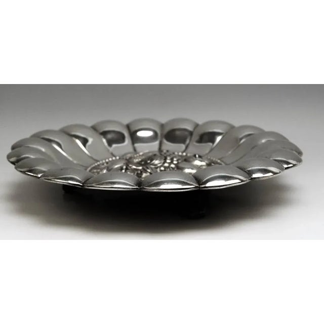 Silver 800 Plate with Fruit Decor, Vienna, 1890s For Sale - Image 4 of 6