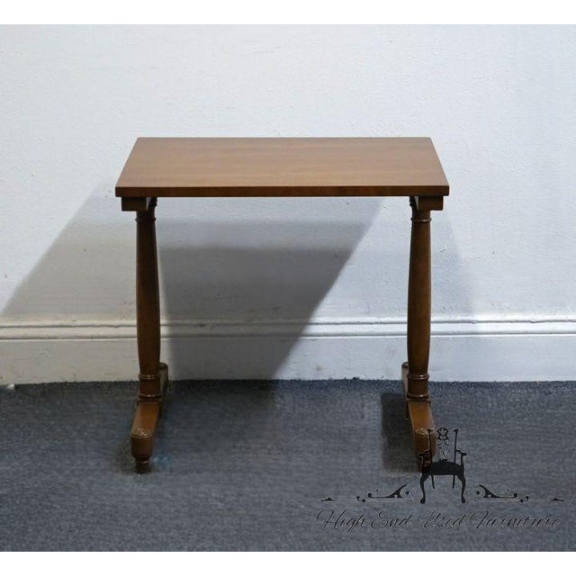 Heritage Furniture Solid Mahogany Italian Provincial 21" Nesting End Tables For Sale - Image 12 of 18
