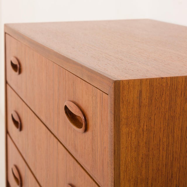 Small Vintage Danish Teak Dresser, 1960s For Sale - Image 9 of 12