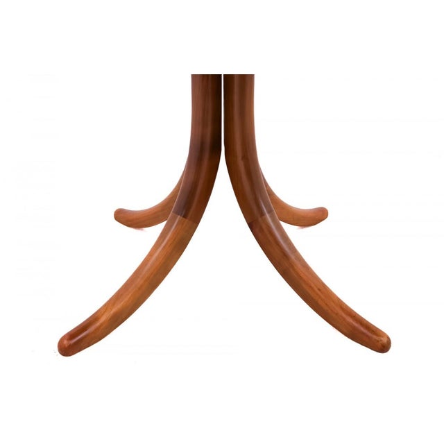 Wood Mid-Century Round Walnut Table, Germany, 1950s For Sale - Image 7 of 11