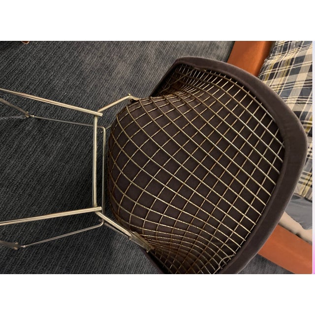 Mid-Century Modern Mid 20th Century Bertoia Diamond Lounge Chair/Dark Blue Chair For Sale - Image 3 of 3