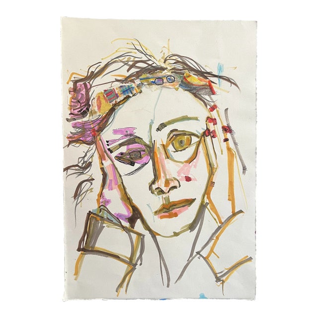 "Piara" Unframed Collage on Paper For Sale