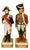 Napoleonic Polychrome Porcelain Statuettes, 1800s, Set of 2 For Sale