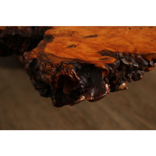 The Burlwood Co. Star Dust Redwood Burl Live Edge Coffee Table For Sale - Image 14 of 18
