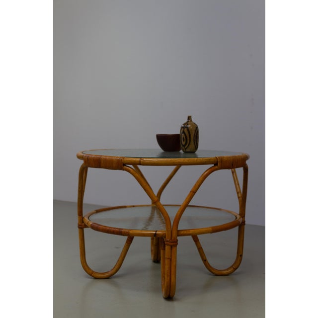Danish Bamboo, Rattan and Glass Table by Tove Kindt-Larsen for R. Wengler, 1940s For Sale - Image 16 of 18