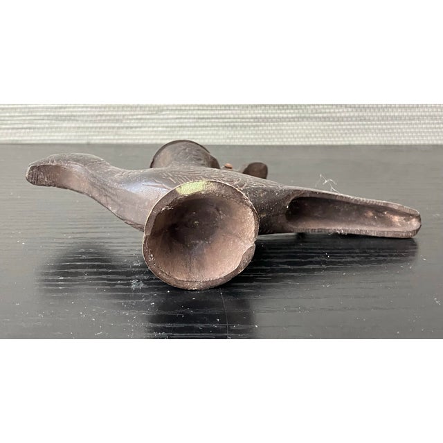 Metal Antique 17th C. (1699) Brass Oil Lamp, Bird-Shaped Oil Lamp (Türkiye) For Sale - Image 7 of 11