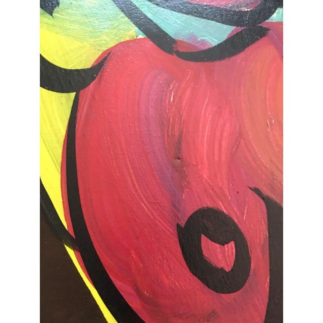 1970s Peter Keil Abstract Portrait Painting For Sale - Image 5 of 8