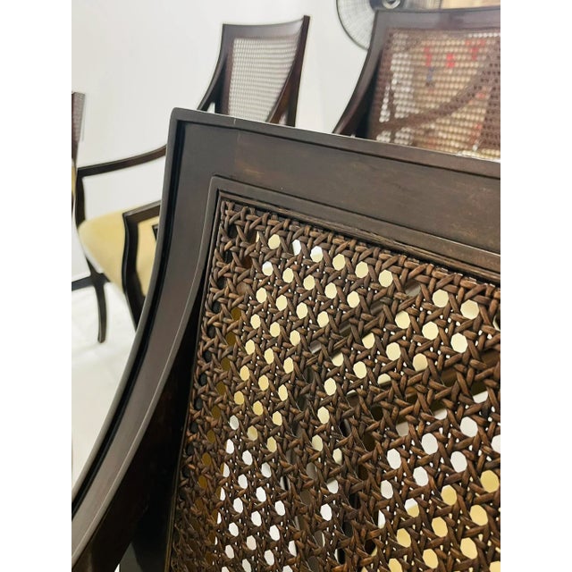 Set of 8 Rose Tarlow Solid Wood & Cane Back Armchairs, Made in Los Angeles, Usa For Sale - Image 16 of 18