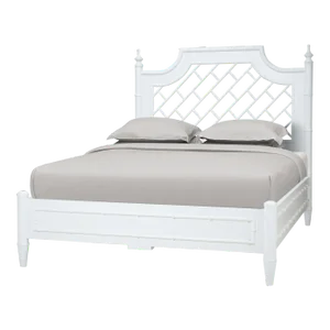 Faux Bois Mid Century Modern Queen Bed