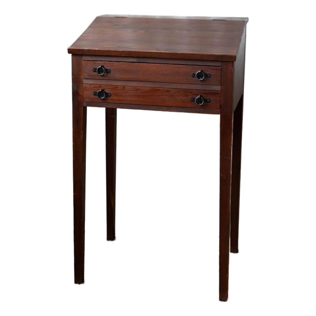 Mid 20th Century Scandinavian Pine Standing Desk For Sale