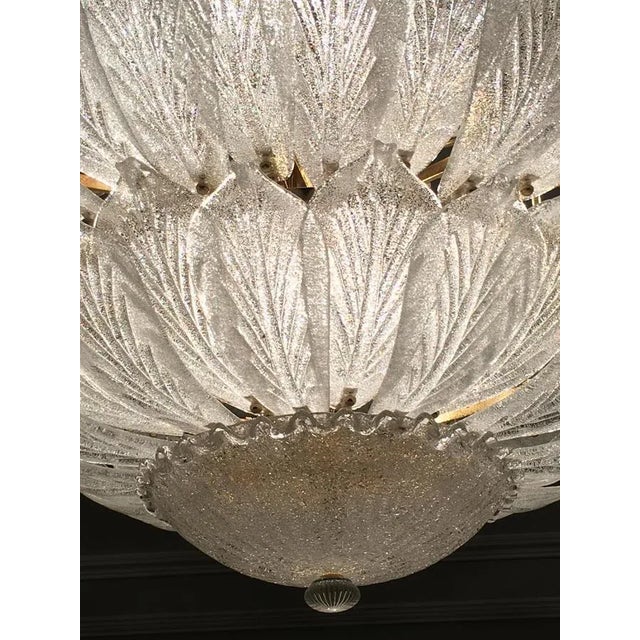 Italian Murano Glass Leave Flush Mount Chandelier For Sale - Image 13 of 18
