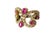 1960s Vintage Sterling Silver Ring W/Natural Ruby and Diamond Size 4 For Sale - Image 5 of 12
