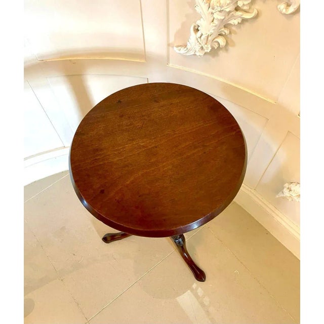 Antique George III Mahogany Wine Table/ Kettle Stand For Sale - Image 3 of 10