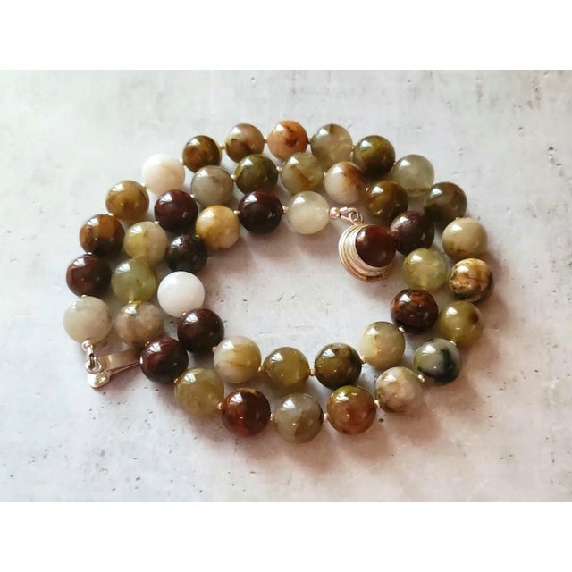 Brown Multi-Color Pietersite Necklace For Sale - Image 8 of 8