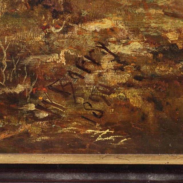 Black William Barry, Mountain Landscape with Lake, 1890, Oil on Canvas, Framed For Sale - Image 8 of 12