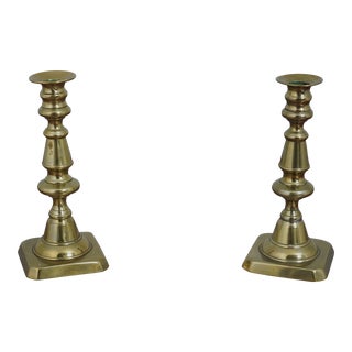 Pair Antique 18th Century Colonial Candlesticks For Sale
