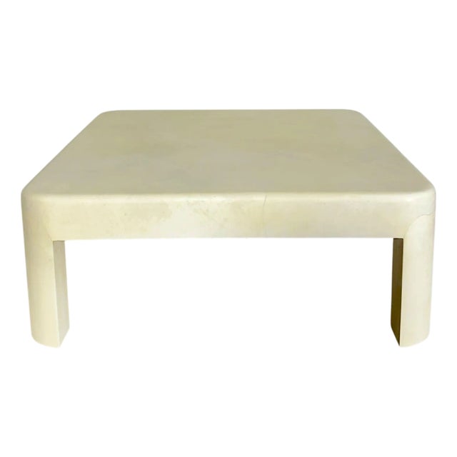 Karl Springer Goatskin Coffee/Cocktail Table, 1980 For Sale