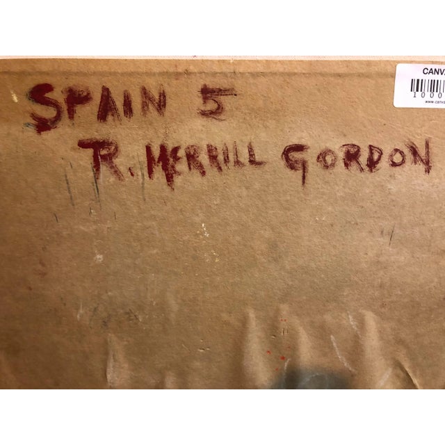 Abstract Orange Squares on Yellow "Spain" Oil Painting For Sale - Image 4 of 6