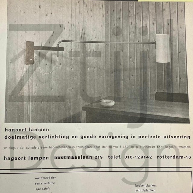 Model 39 Wall Lamp by Willem Hagoort for Hagoort Lamps, 1960s For Sale - Image 17 of 18