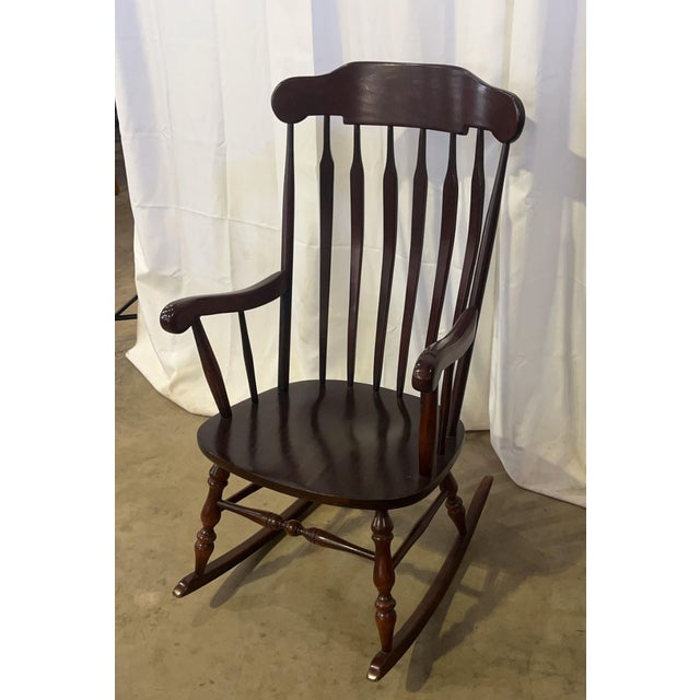 American Vintage Virginia House High Arrow Back Windsor Rocking Chair For Sale - Image 3 of 10