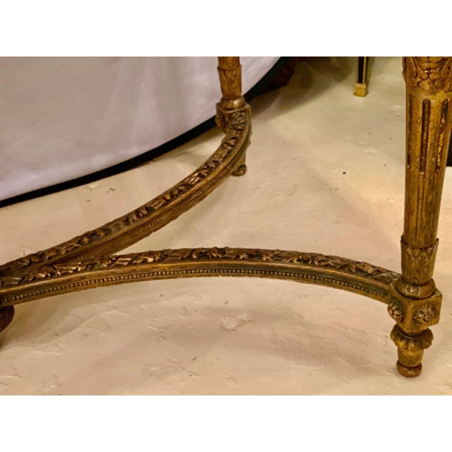 Maison Jansen, Louis XVI Center Table, Marble, Giltwood, France, 20th C. For Sale - Image 17 of 18