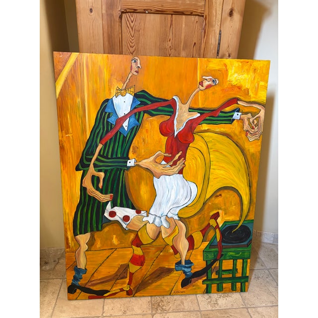 Orange Ann Krasner Original, "Introduction to Art Deco" For Sale - Image 8 of 10