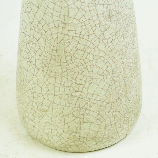 Large German Mid-Century Off White Ceramic Floor Vase For Sale - Image 6 of 9
