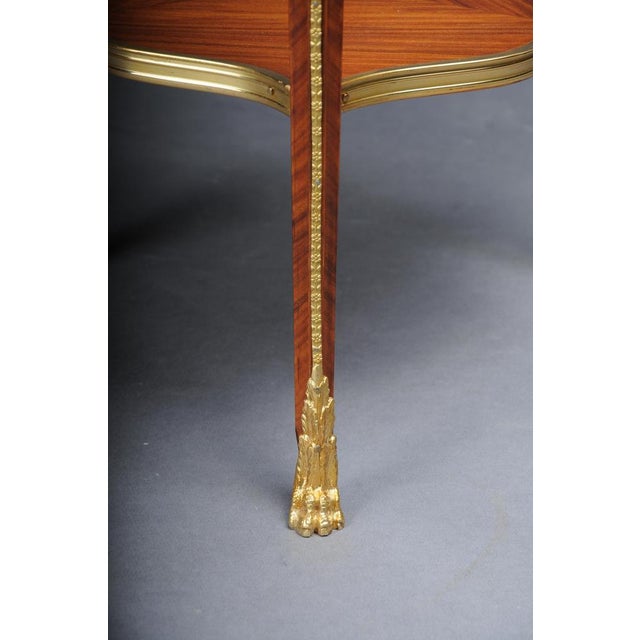 20th Century French Louis XV Style Salon Side Table in Style of F. Linke For Sale - Image 9 of 14