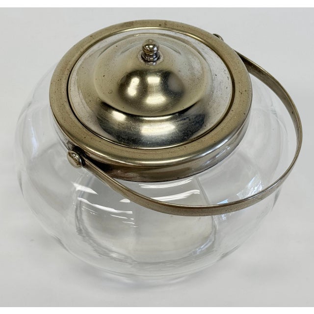 Early 20th Century Vintage Clear Glass Biscuit Jar For Sale - Image 5 of 7