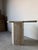 1980s Vintage Italian Postmodern Geometric Marble & Brass Dining Table Base For Sale - Image 12 of 17