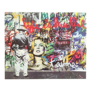 Mr. Brainwash " Life Is Beautiful " Original Lithograph Print Pop Art Poster For Sale