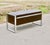 Claude Gaillard secretary sideboard, 1970s Wood, aluminum. Solid and stable, interior storage (no shelves). This piece is...
