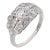 1930s Art Deco Diamond Platinum Engagement Ring, Size 6 For Sale