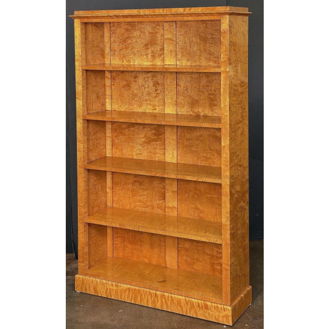 Biedermeier Open Bookcase or Shelves of Curly Maple For Sale - Image 11 of 12