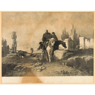 Le Soir de San Fermo - Original Lithograph Late 19th Century Late 19th Century For Sale