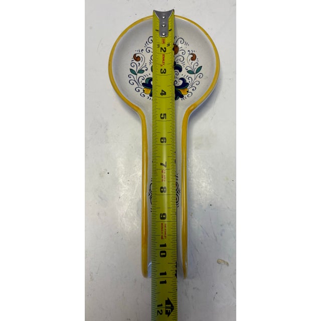 Mid 20th Century Vintage Mid Century Hand-Painted Italian Ceramic Spoon Rest by Nova Deruta For Sale - Image 5 of 6