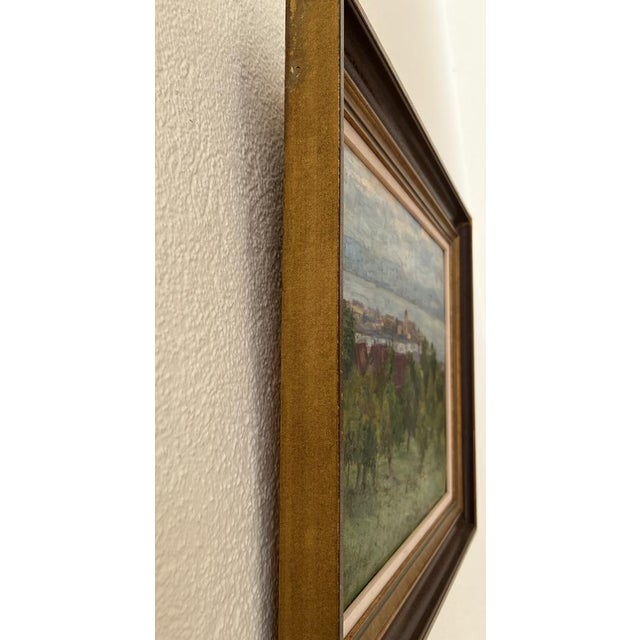 Anna Beyer, Lac Léman avec vue sur le Jura, 1911, Oil on Wood, Framed For Sale - Image 9 of 11