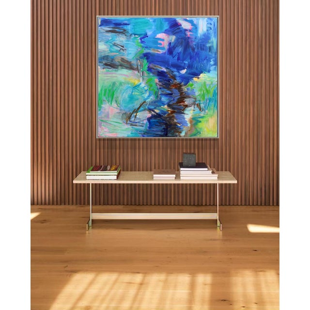 "Blue River" by Trixie Pitts Abstract Expressionist Oil Painting For Sale In Nashville - Image 6 of 12