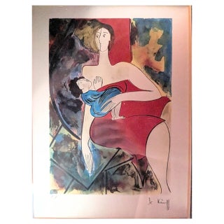 Linda Le Kinff, Maternity, Color Lithograph, 1980s, Framed For Sale