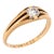19th Century Victorian Old Mine Cut Diamond 14k Yellow Gold Solitaire Ring, Size 7.5 For Sale