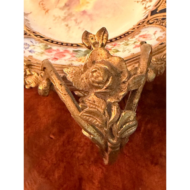 Antique French Sèvres Style Gilt Bronze Mounted Porcelain Centerpiece, Signed A. Collot, C. 1900 For Sale - Image 6 of 9