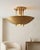 Handmade Mid-Century Modern Brass Flush Mount Ceiling Light Art Deco Organic Design Lighting for Entryway, Bedroom, Dining For Sale - Image 10 of 16