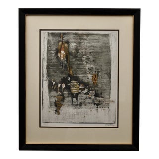 Johnny Freidlaender Abstract Color Aquatint For Sale