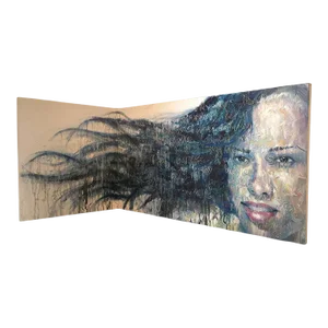Christina Major Oil on Panel Titled: "Floating in the Corner" 2013