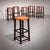 Animal Skin Mid-Century Oak Bar Stools with Cognac Leather Seats, 1970, Set of 6 For Sale - Image 7 of 7