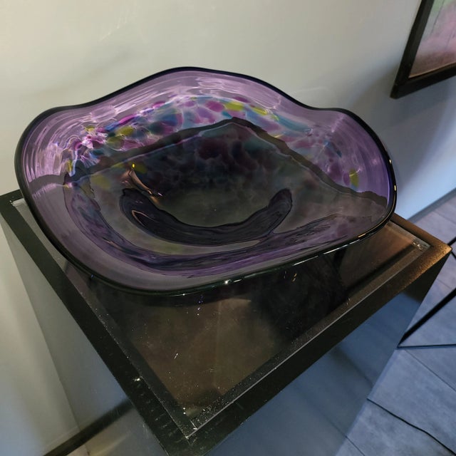 Mid-Century Modern Late 20th Century Shawn Messenger Art Glass Bowl For Sale - Image 3 of 8