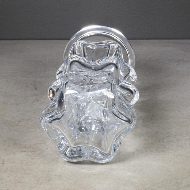 Late 20th Century Mid-Century Lead Crystal Vase by Bengt Edenfalk for Royal Krona, Sweden 1970 For Sale - Image 5 of 6